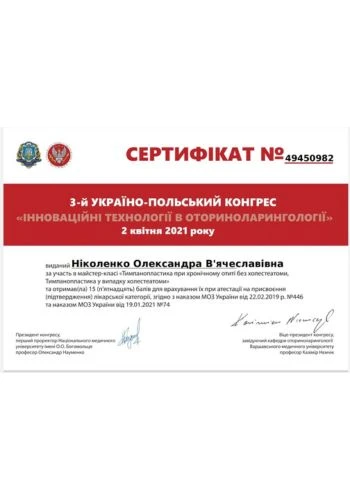 Ніколенко Олександра В’ячеславівна