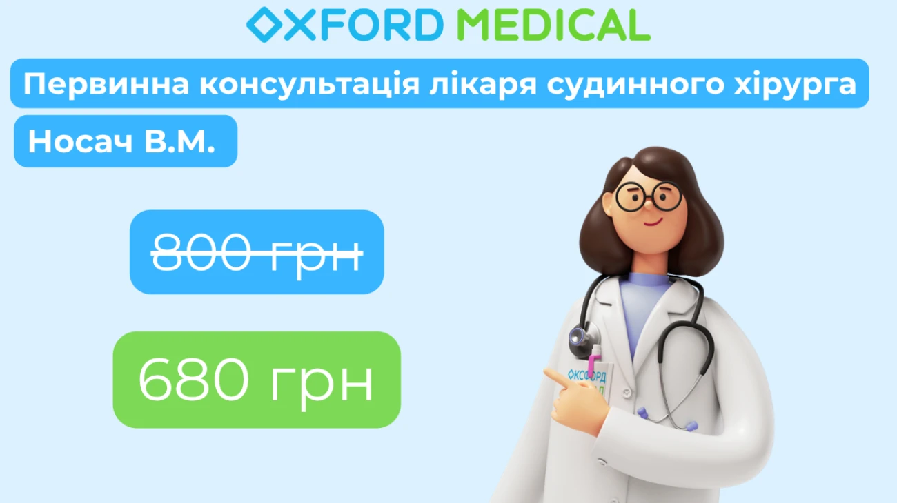 Первичная консультация сосудистого хирурга